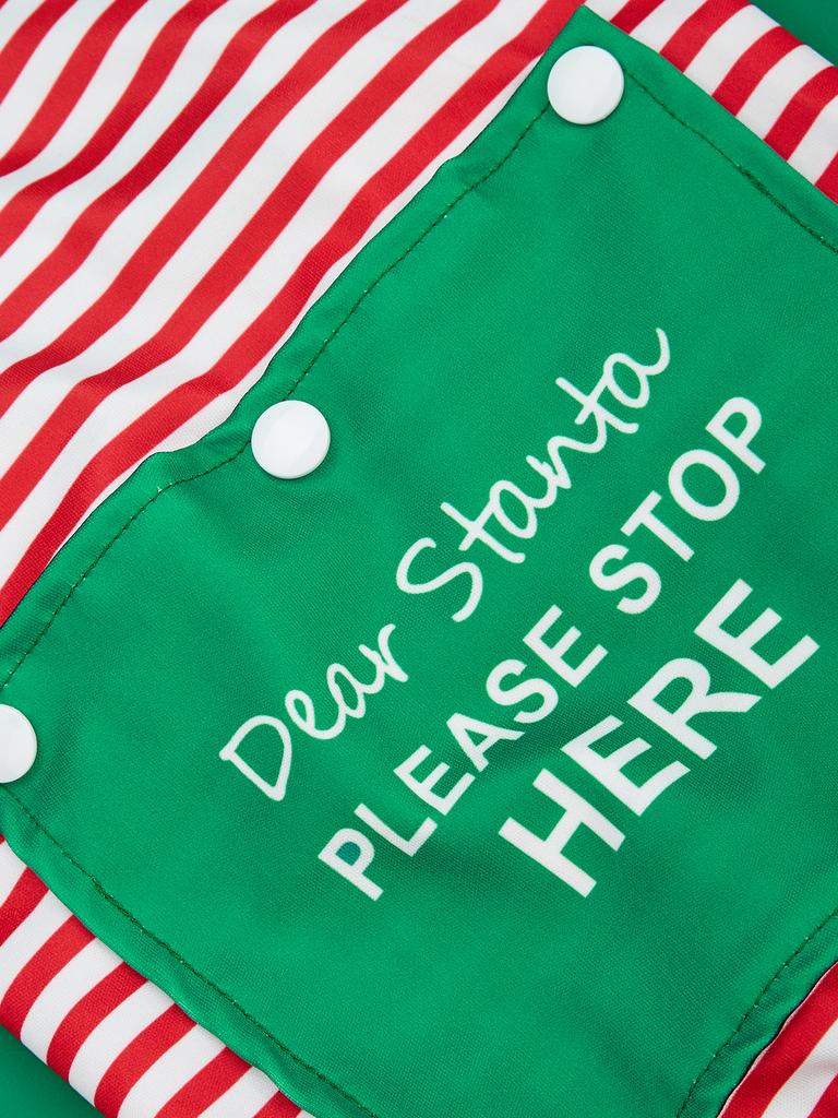 Dog Pajamas Letters Printed Soft Striped Dog Clothes Jumpsuit Dog Costumes for Small Medium Puppy Dog Cat Warm Apparel Christmas