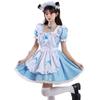 Blue and white maid outfit Alice, soft girl, maid dress, women's dress, dress