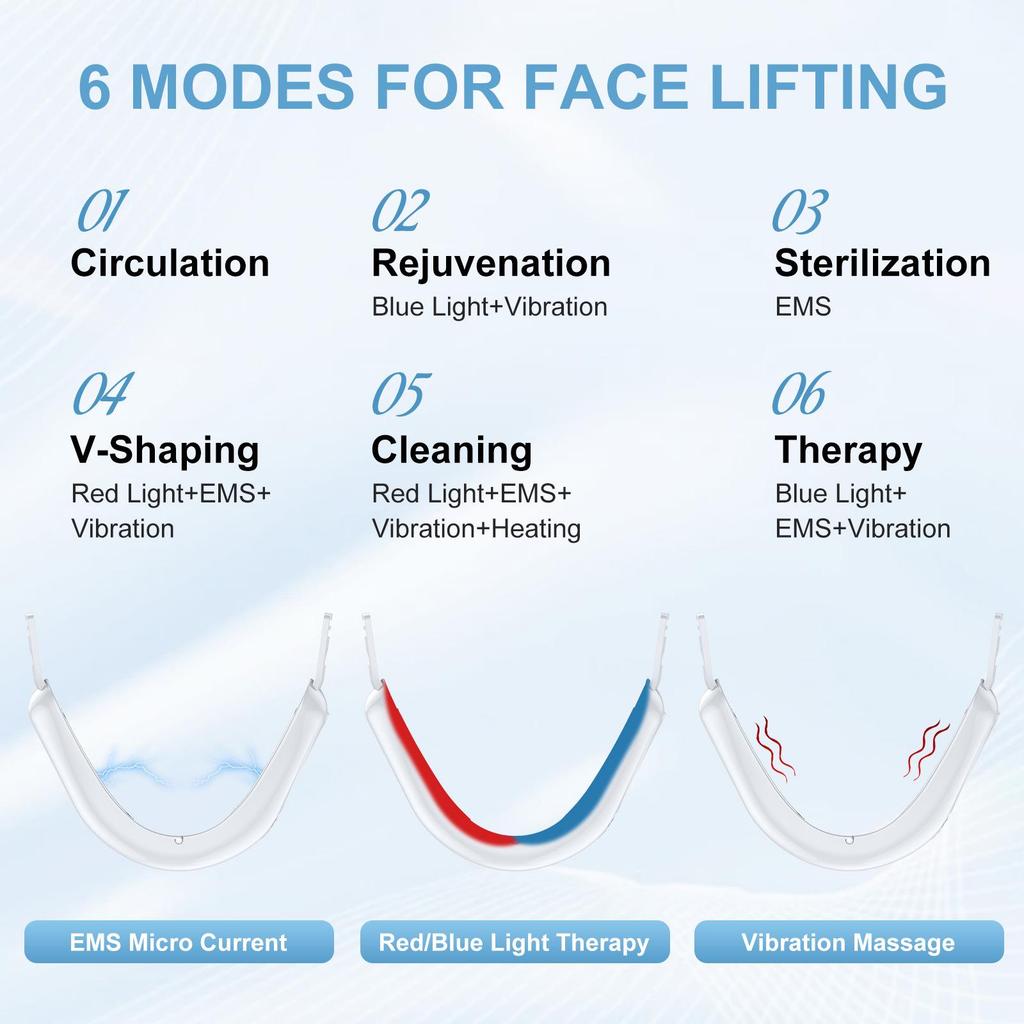 EMS Facial V-Line Massager: Microcurrent Lifting Beauty Mask