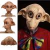 Máscara Realista Cosplay Elfo Dobby Fantasia de Halloween Adereço de Chapéu Marrom Látex Estilo Animal
