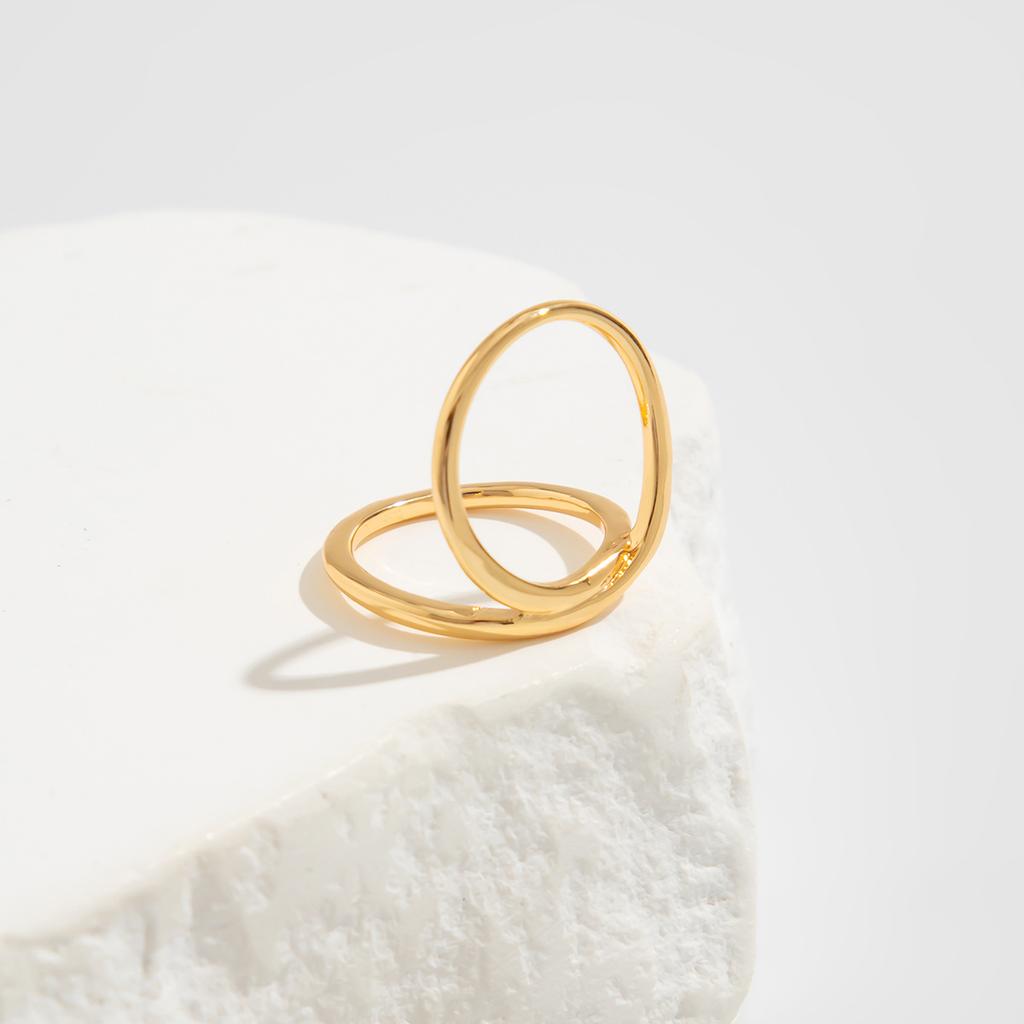 Liquid Exaggerated Leaf Wrapped Bracelet Metallic Open Bracelet Set Personality