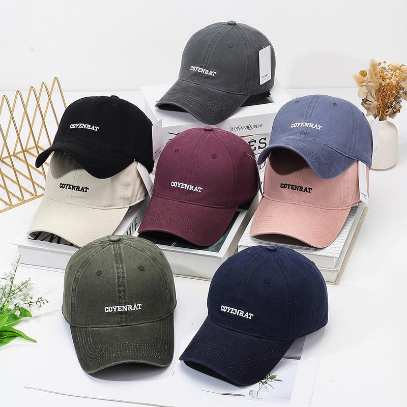Vintage Letter Embroidered Baseball Cap Men Women Cap