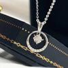 Simple Star Smart Zircon Pendant Necklace, Temperament Charm Women'S Collarbone Chain