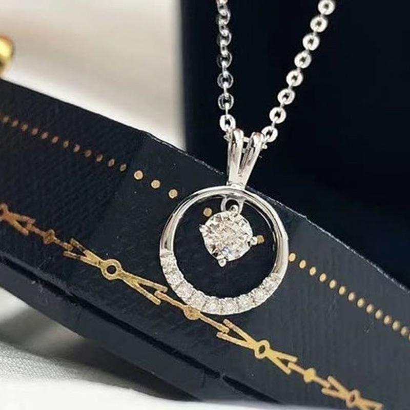 Simple Star Smart Zircon Pendant Necklace, Temperament Charm Women'S Collarbone Chain