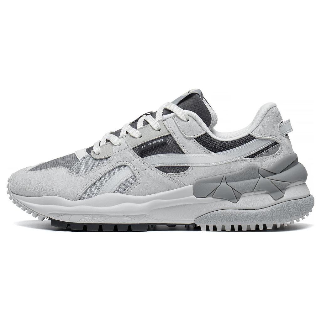 New LiNing Origin Anti Slip And Wear Resistant Breathable Low Top Sports Casual Shoes Men's Gray Black AGCT171-3
