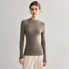 Women's Seamless 60-Count Fine Wool Half-High Neck Knit Sweater - Slim Fit Autumn/Winter Base Layer