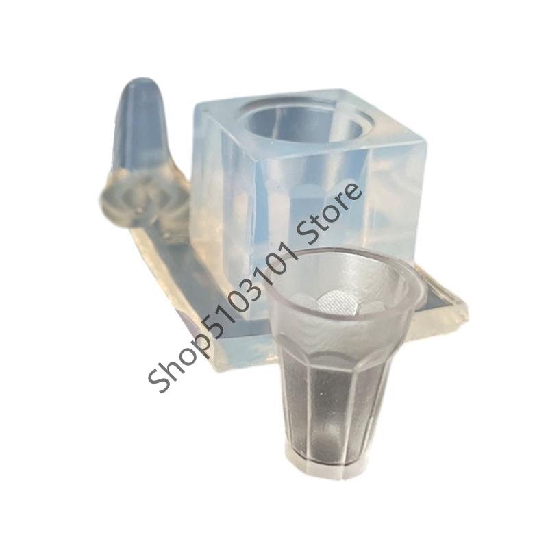 Silicone Mould Miniature Dollhouse Glass Mini Water Cup DIY UV Resin Mold Kitchen Decor Doll Accessories