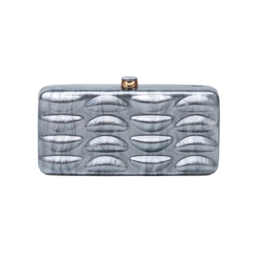 Fashion Acrylic Evening Clutch Bag Phone Purse Crossbody Messenger Day Ivory Wedding Party Women Prom