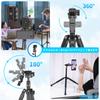 Ulanzi Travel Telescopic Travel Tripod with 145cm Flexible Ball Panoramic Aluminum Alloy 4kg Weight Compact Mini Tripod with Storage Compatible with