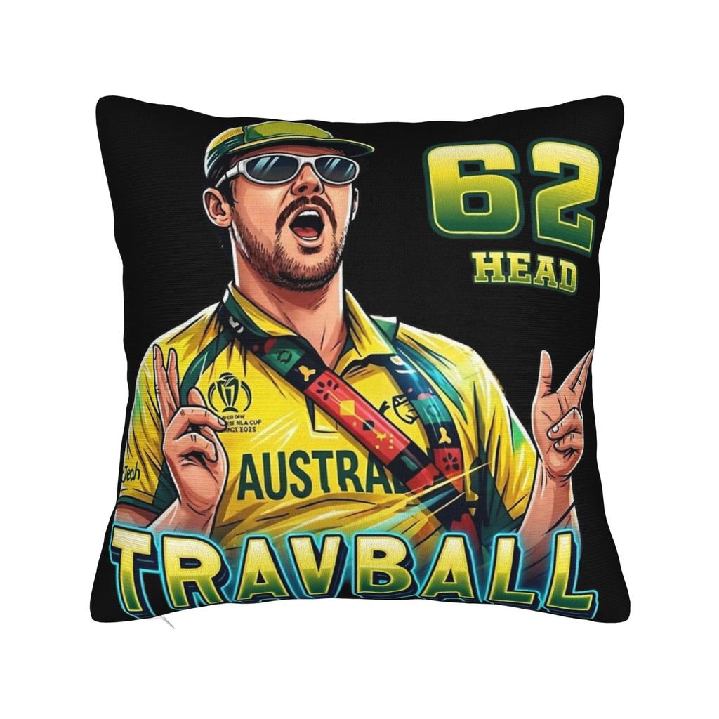 Travball Travis Head Kissenbezüge Merch Bedruckter Kissenbezug Deko Kissenhülle Schlafzimmer Mehrere Größen