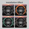 Suitable for Volkswagen Perforated Leather Steering Wheel Cover, Non-Slip Breathable Integrated Protective Case Golf Passat Polo Jetta