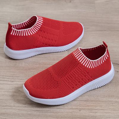 Fashion Breathable Mesh Women Sneakers Autumn Comfortable Running Shoes Woman Soft Sole Knitted Sock Shoes Plus Size 35-43