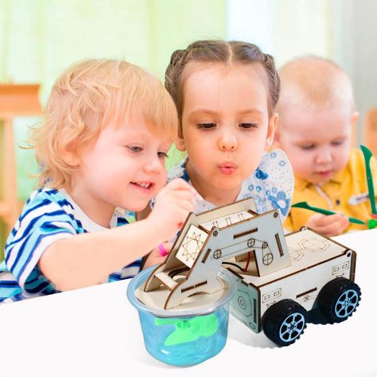 

1 Set DIY Mars Cleaning Vehicle Model Kit Handmade Wooden Puzzle Sweeper