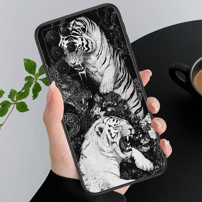 

Japanese tiger art tattoo Phone Case For Samsung A55 A16 A56 A36 A35 A15 A53 A54 A33 A34 A25 A05S A52 A52S A14 A24 A26 A71 A34 5G