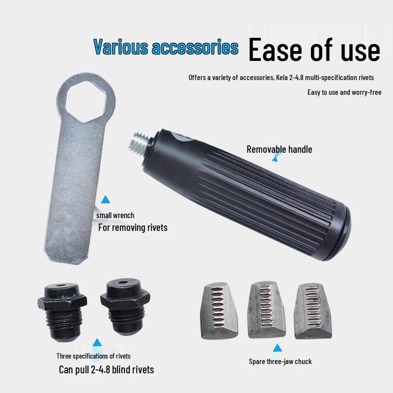 Electric Rivet Gun Conversion Head for Aluminum Alloy Rivets