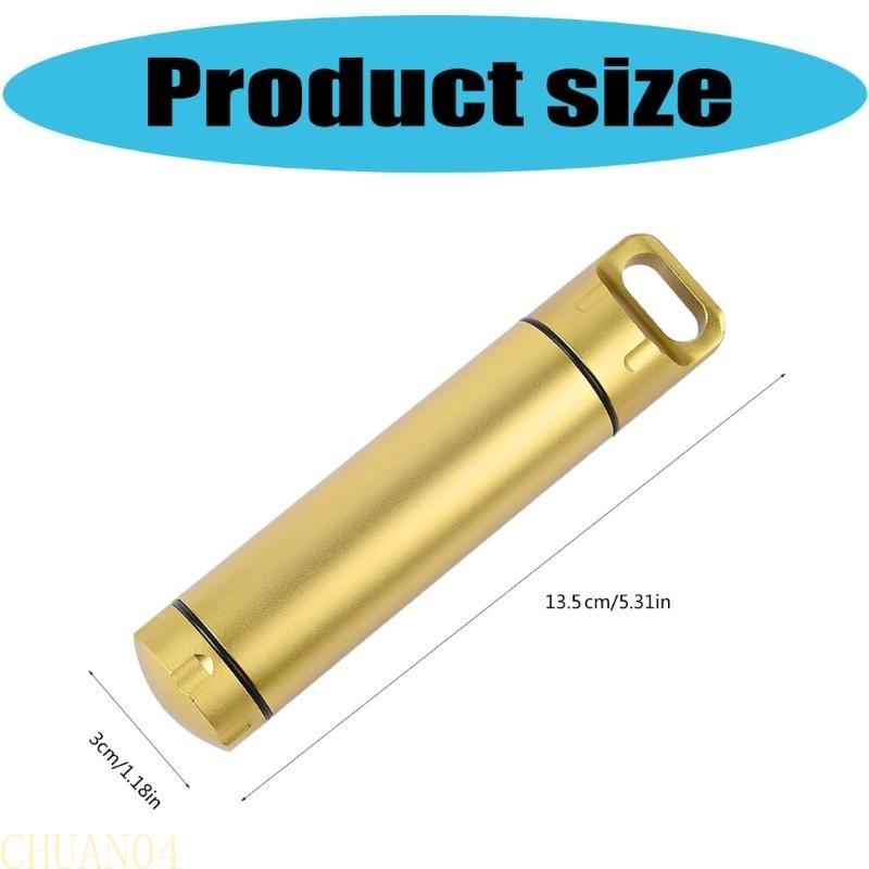 A1A2 Aluminum Alloys Outdoor Waterproofed Capsules Double Ended Opening Container for Camping and Hiking