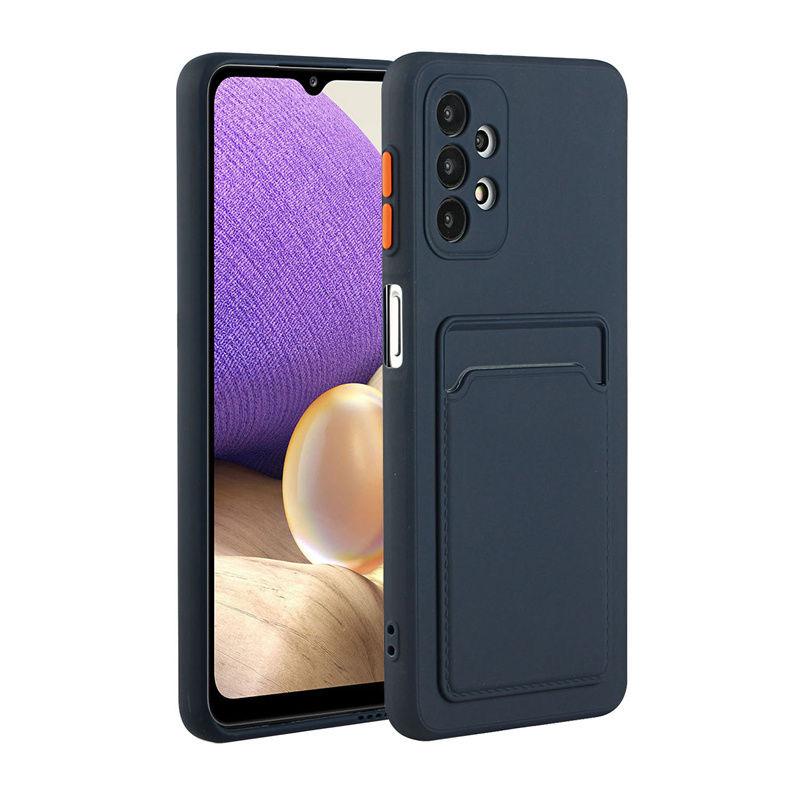 Soft Silicone Card Holder Cover For Samsung Galaxy S24 S23 S22 S21 S20 Plus FE Note 20 Ultra A51 A71 A54 Slot Wallet Back Case