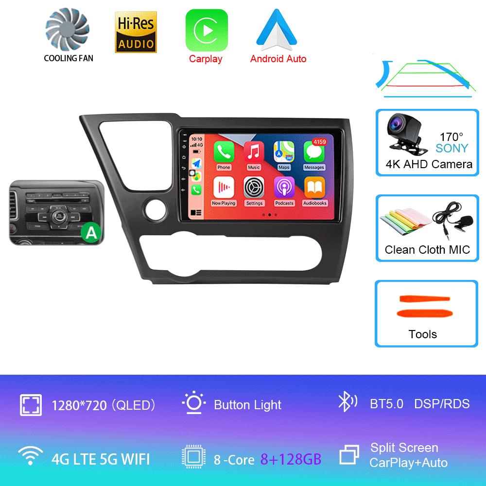 Car Radio Android 14 For Honda Civic 9 9th US Sender Coupe Multimedia Player Video Carplay DSP GPS No 2din DVD Head Unit