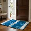 Blue Starfish Floor Mat Soft Flannel Absorbent Mat Non-Slip Rug Home Bedroom Bathroom