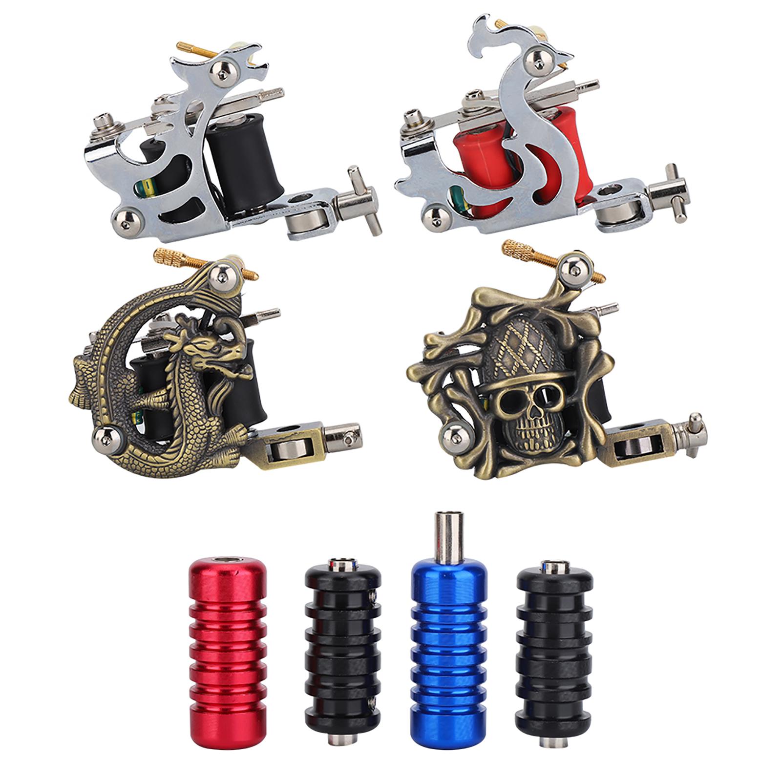 

Набор для татуировки Тату-машинка Блок питания Игла Педаль Ноги Тренировочная кожа Набор инструментов US Plug