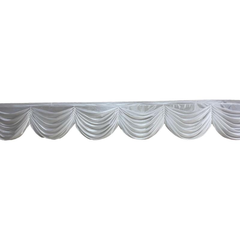 3/6M Long Ice Silk Swag Drape Panel Wedding Stage Background Event Party Decor Drapery Party Banquet Backdrop Curtain Swag