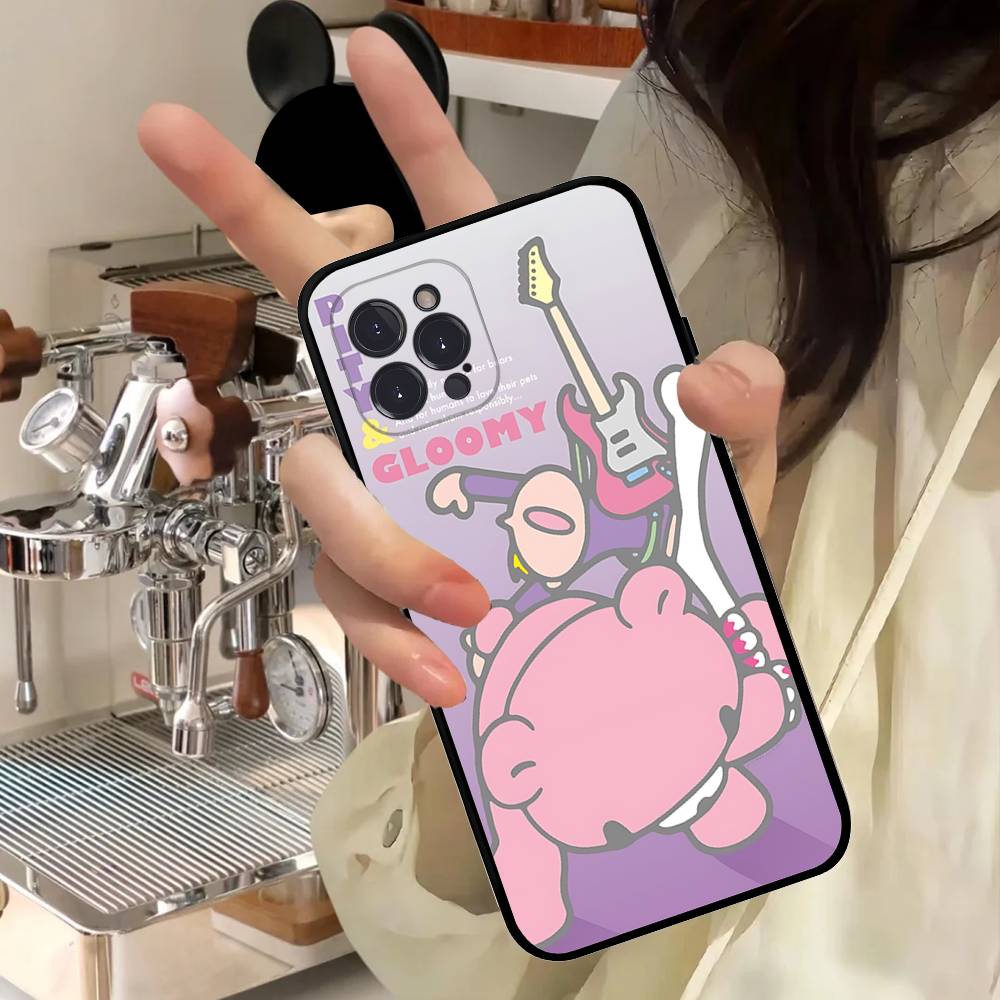 

Cute G-Gloomy B-Bear For IPhone 17 16 15 14 13 12 11 Pro Max 13 17Air Shockproof Soft Phone Cases Coque iPhone 15