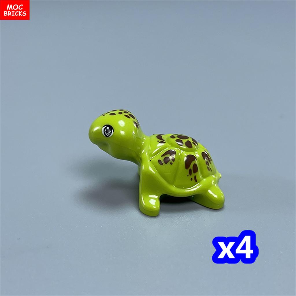 MOC Bricks Ocean Animal Plant Coral Sea Scene Shark Octopus Manta Fish Clownfish Building Blocks Toys Children Gift