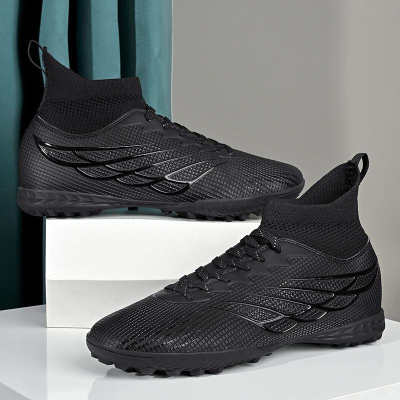 High top football shoes spike football shoes TF broken nail training shoes football men's