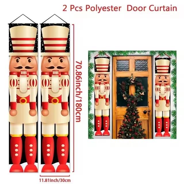 Christmas Hanging Door Banner Merry Christmas Decorations for Home Xmas Navidad Noel Natal Door Decor Happy New Year Gifts 2026