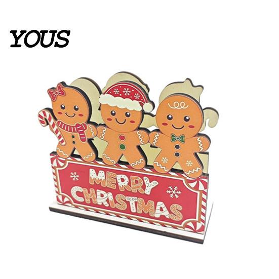 Wooden Holiday Ornament Christmas Napkin Holder for Table, Santa Snowman Reindeer Tree Cocktail Square Storage Tissue Dispenser Winter Parties,