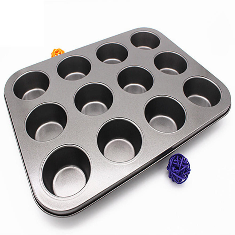 Buy Fashion 12 Cup Carbon Steel Muffin Cupcake Baking Pan Non Stick