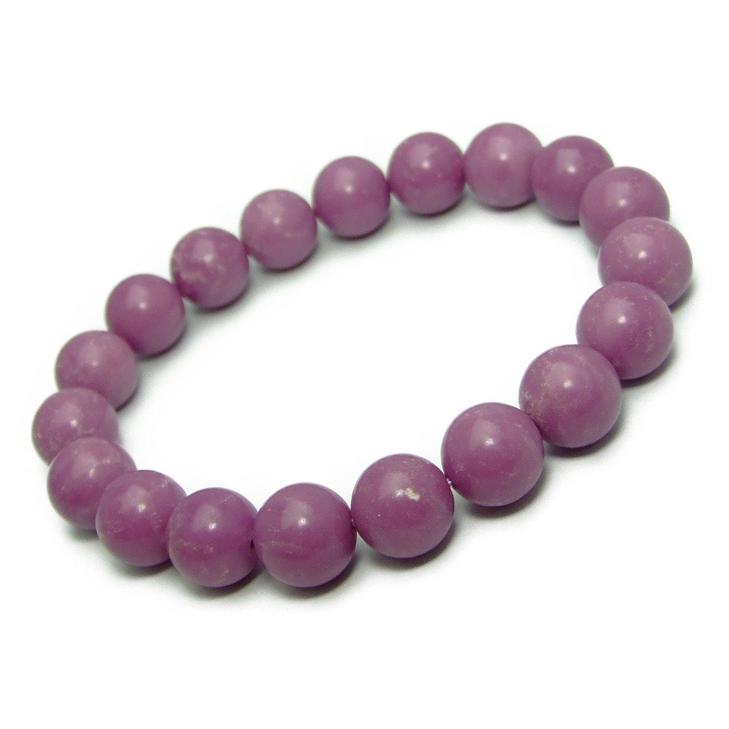 

[hinryo] 50279 10mm AA Phosphosiderite Bracelet, 18cm Inner Diameter, with Pouch, Peruvian Natural Stone, Power Stone