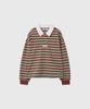 GENERALIDEA Multi-Stripe Rugby T-Shirt [Brick] / Gf1Lts514