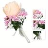 Bräutigam Herren Corsage Simulation Seide Rose Pin Brosche Hochzeit Anzug Blume Zubehör