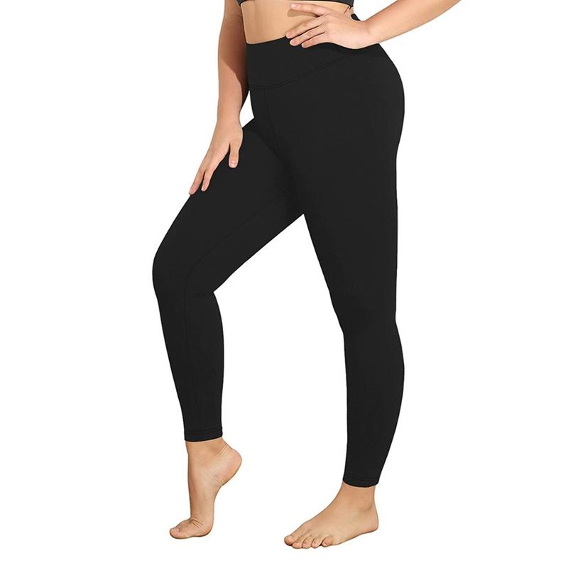

Женские однотонные брюки для йоги с высокой талией больших размеров, эластичные фитнес-брюки 5XL