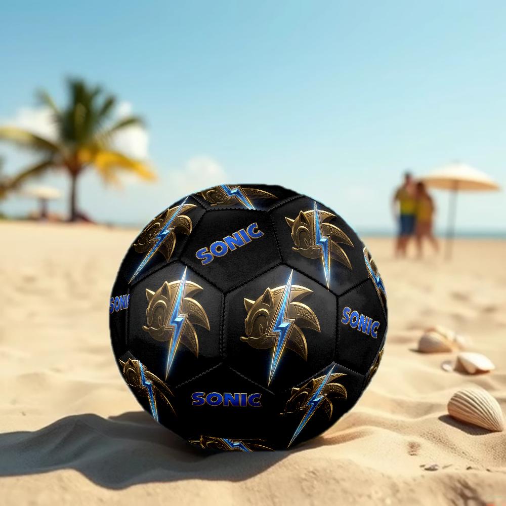 1pc Sonic the Hedgehog Football Soccer Ball Size 5 Indoor Soccer Ball Fashion Colorful Backyard Game -Great For Sports Fans Gift HE37