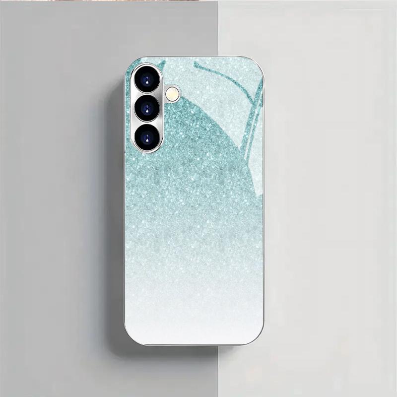Electroplated Gold New Phone Case for Samsung Galaxy S26 Ultra S25 Plus S24 S23 S22 Fe Tempered Glass Artistic Texture Patterns
