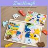 Wooden 4in1 Puzzle Toy For Kids Educational Animal Dinosaur Recognition
