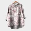 Summer Women's Shirt Large Size Loose Printed Tops