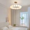 Italian Cream Minimalist LED Pendant Lamp for Living Room and Stairwell