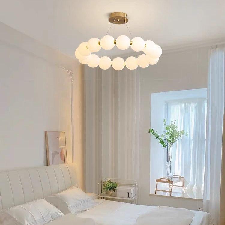 Italian Cream Minimalist LED Pendant Lamp for Living Room and Stairwell