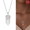 Copper Necklaces Authentic Rose Gold Plated Pink Zirconium Cupid Necklaces Cross Firefly Womens Jewellery Accessory Fine Gift