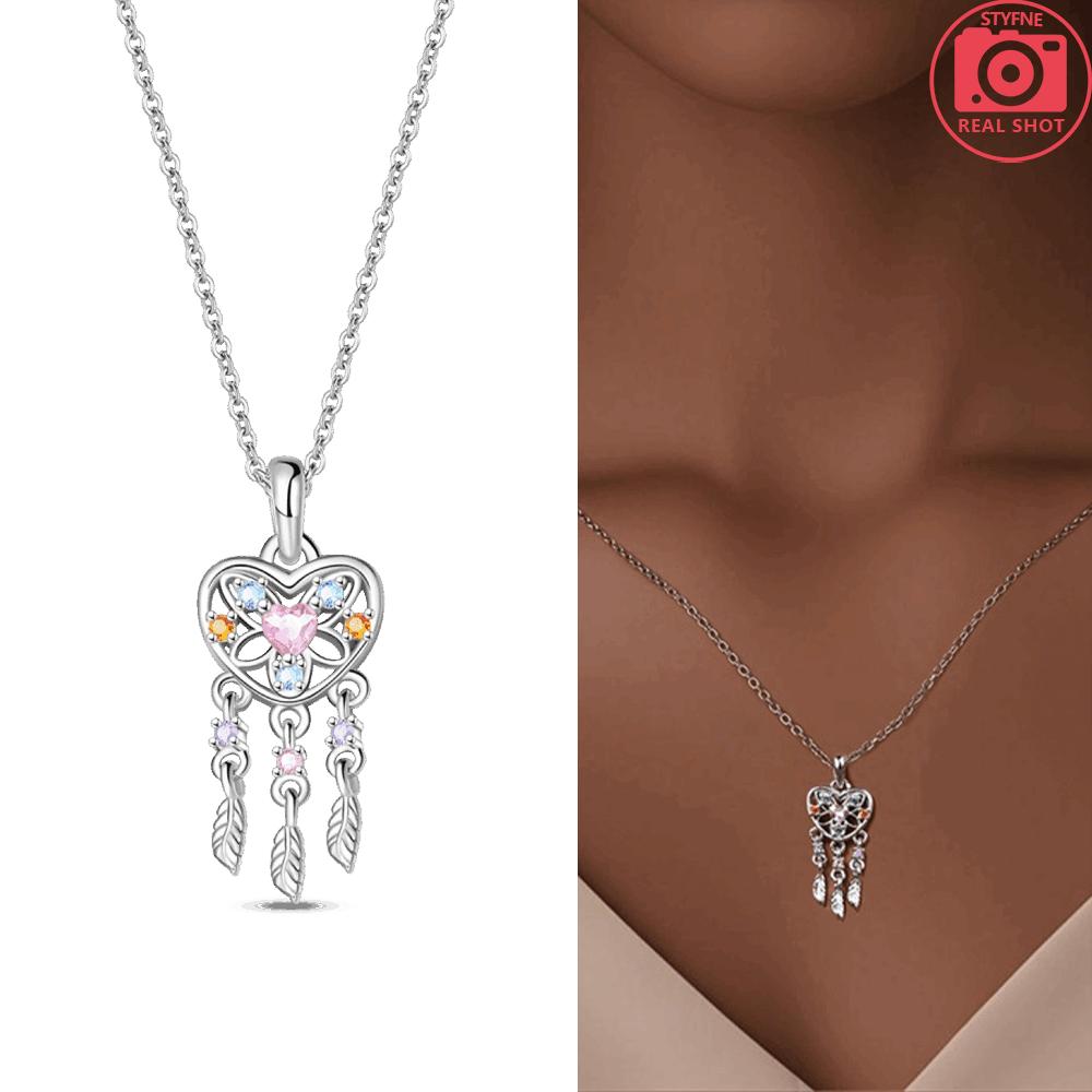 Copper Necklaces Authentic Rose Gold Plated Pink Zirconium Cupid Necklaces Cross Firefly Womens Jewellery Accessory Fine Gift