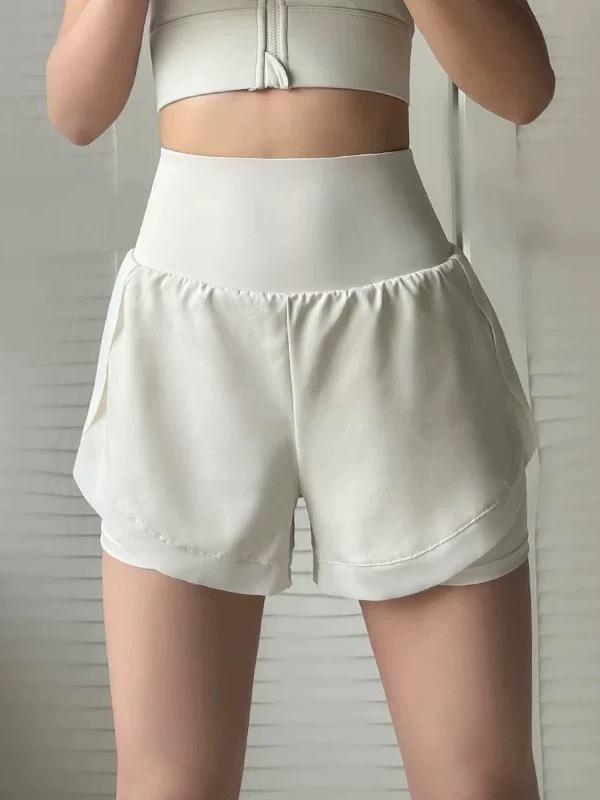Women's Quick-Drying Mid-Waist Yoga & Running Shorts