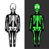 Cosplay Kostüm, Halloween leuchtendes Skelett 5er Pack Kinderkostüm Einteiler Bühnenauftritt Maskenball