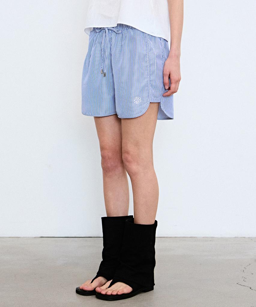 Nigaennikol Minimal Stripe Shorts Pants_Blue