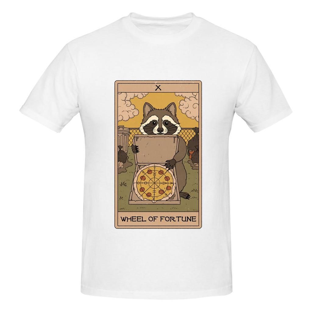 Wheel Of Fortune Raccoons Tarot Smooth Tshirt Street Vibe Highdefinition Printing Tee