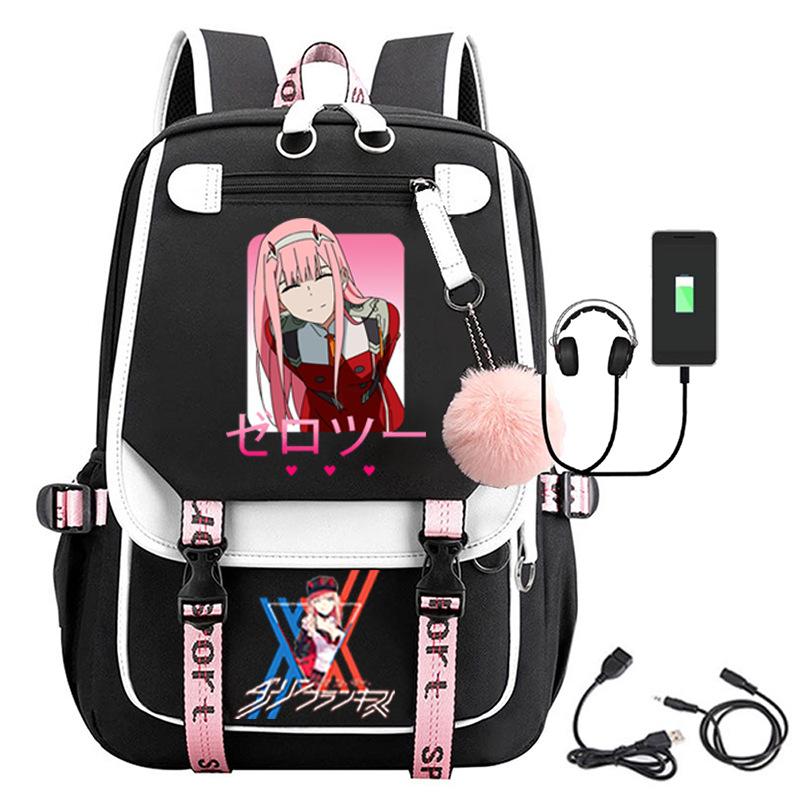 Large Capacity Schoolbag with Shoulder Strap; Student Three-piece Pencil Case Set