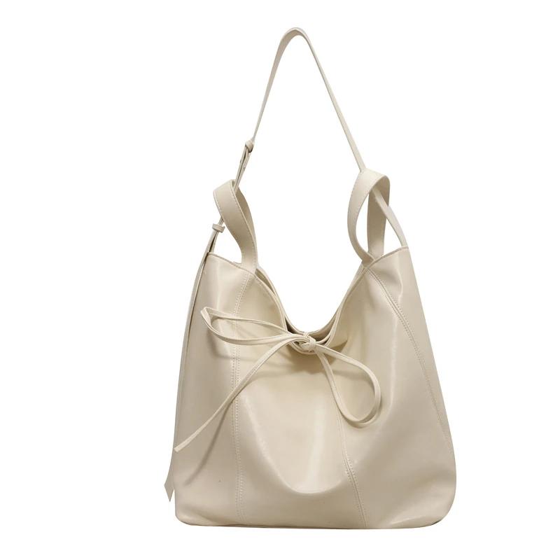 Large Capacity Women's Crossbody Bag High Quality  Solid Color Pu Design Ladies Shoulder Bag