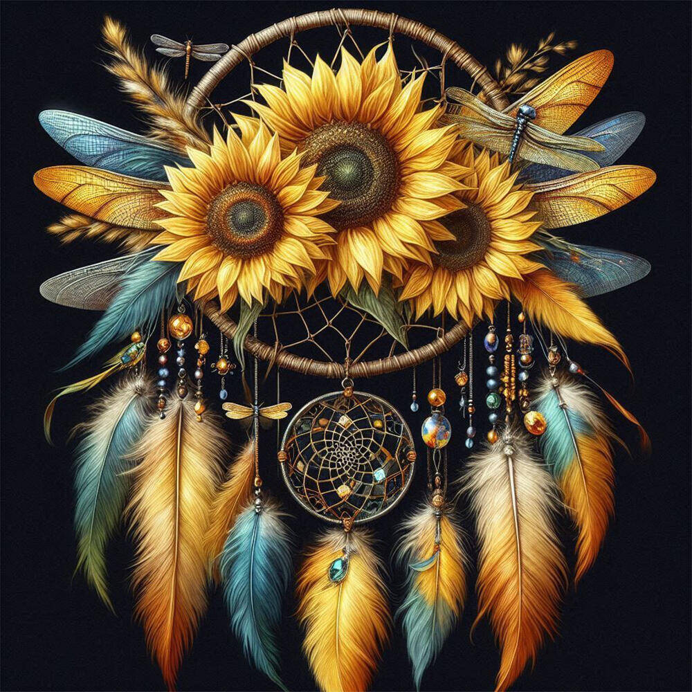 Owl Diamond Mosaic Dreamcatcher Diamond Painting Animal Full Square Round Drill Embroidery Cartoon Bedroom Decoration